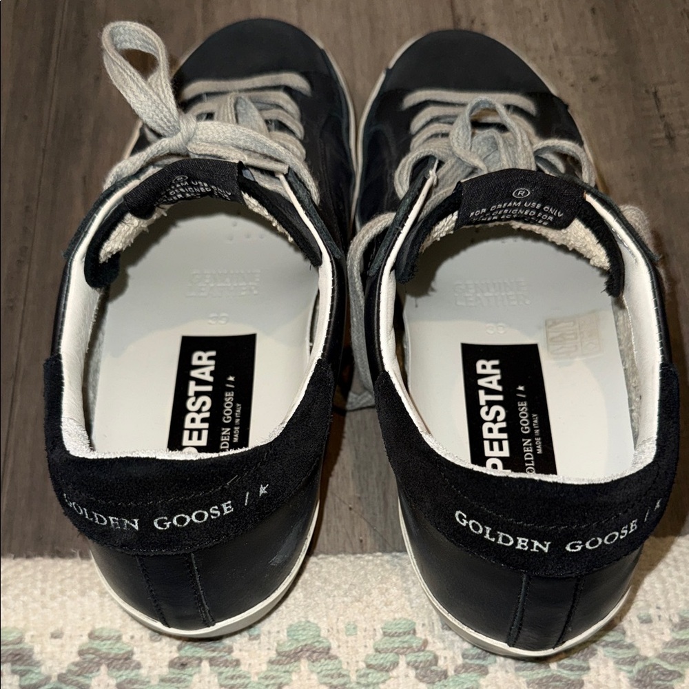Black and White Golden Goose Sneakers - Picture 5 of 7